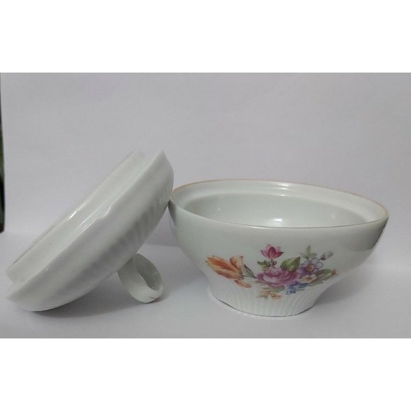 Vintage Cream and Sugar Set made in Romania, floral, gold trimmed, Excellent... - Picture 8 of 10